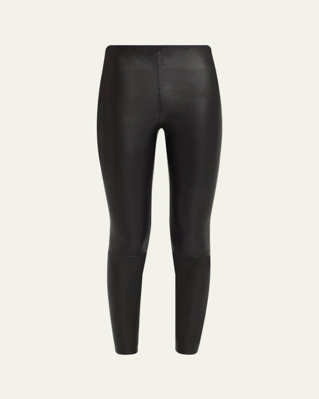 Lennox Mid-Rise Leather Leggings